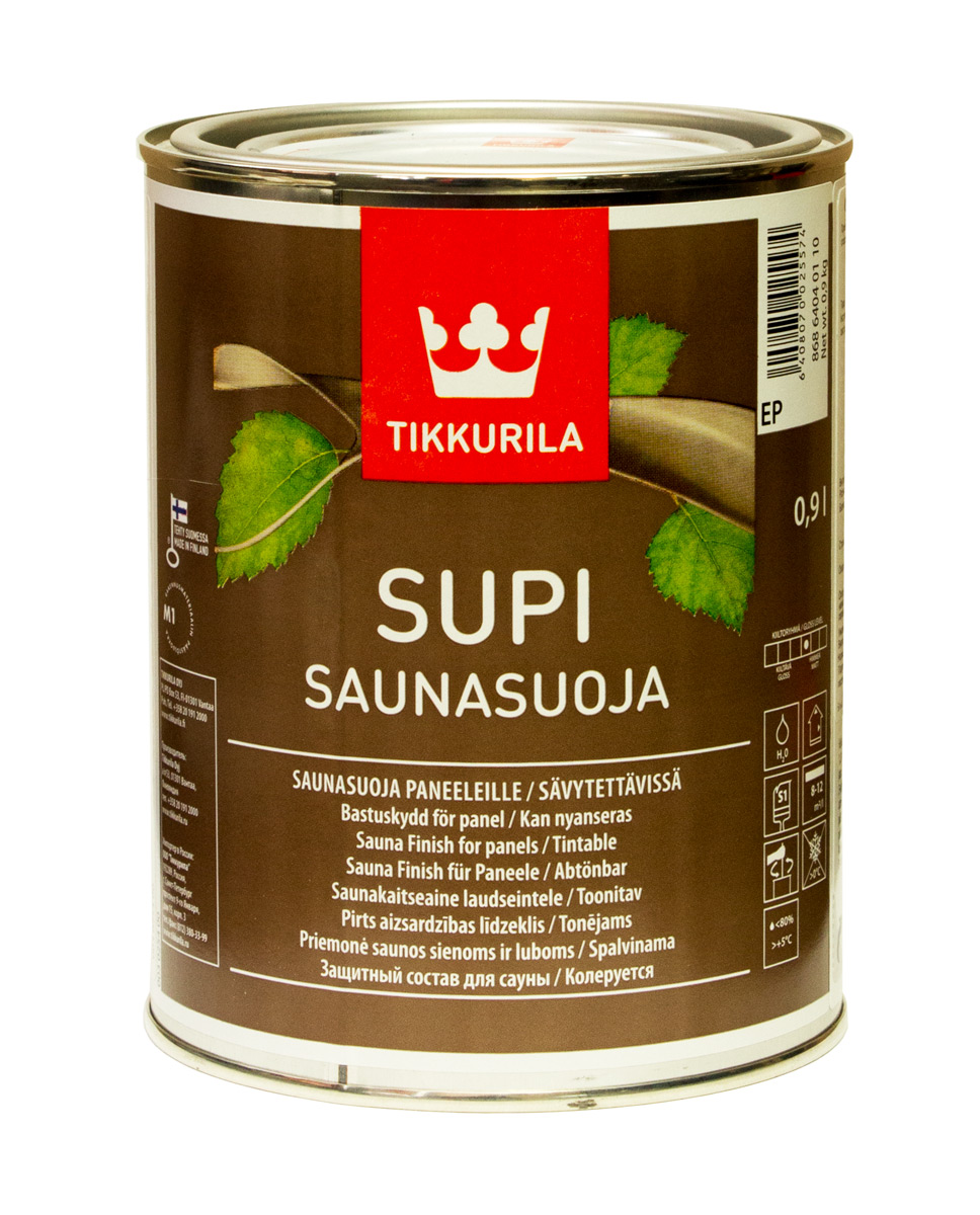 Пропитка для сауны Tikkurila Supi Saunasuoja 0,9 л