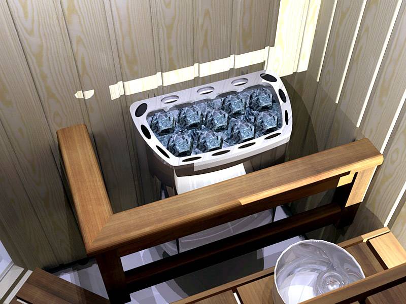 Электрокаменка для сауны, бани электрический нагреватель SAWO Mini Heater MN-36NS