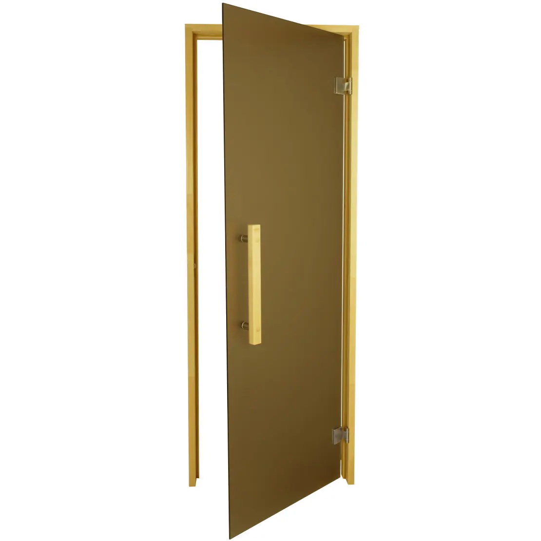 Двери для сауны Tesli Lux Sateen 800х1900 из закаленным стеклом