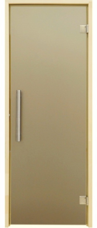 Стеклянные двери для сауны Tesli Steel 1,88х0,67