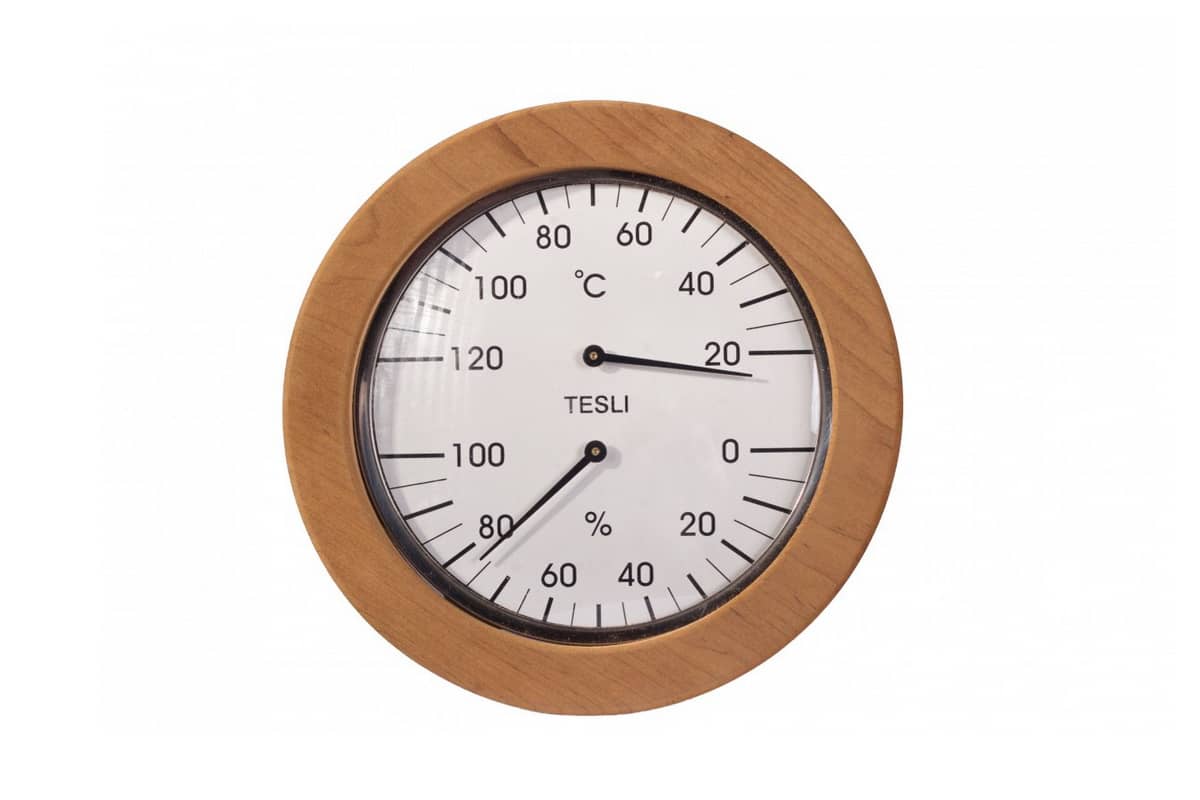 Термогигрометр Tesli большой из термодревесины
