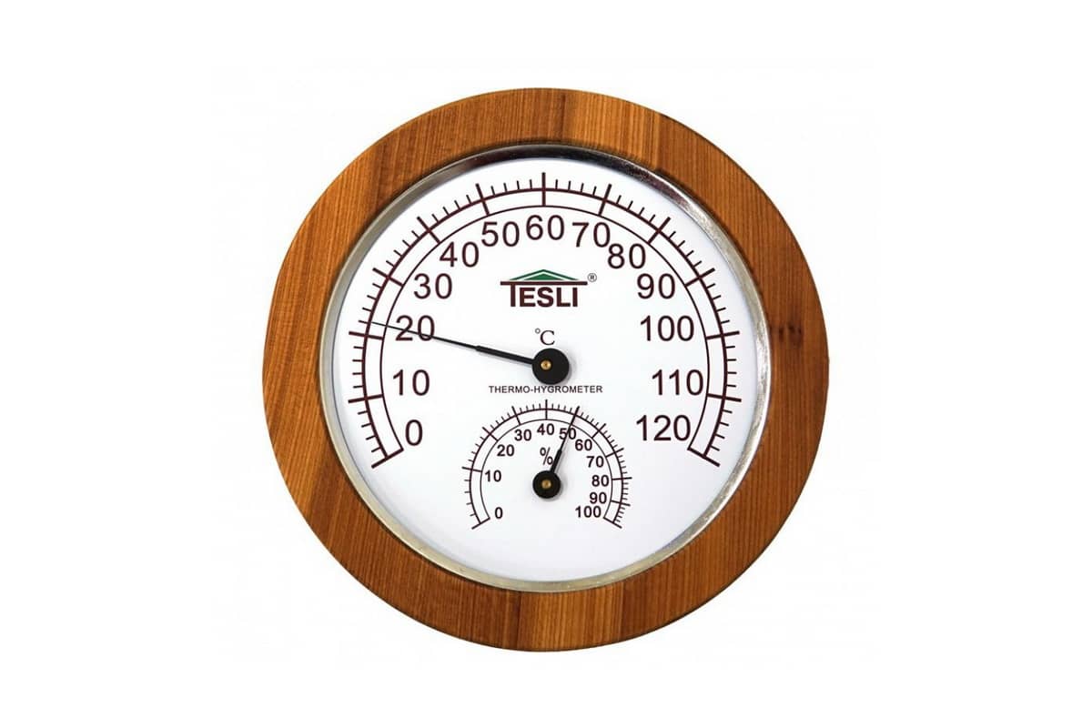 Термогигрометр Tesli большой D 245 из термодревесины