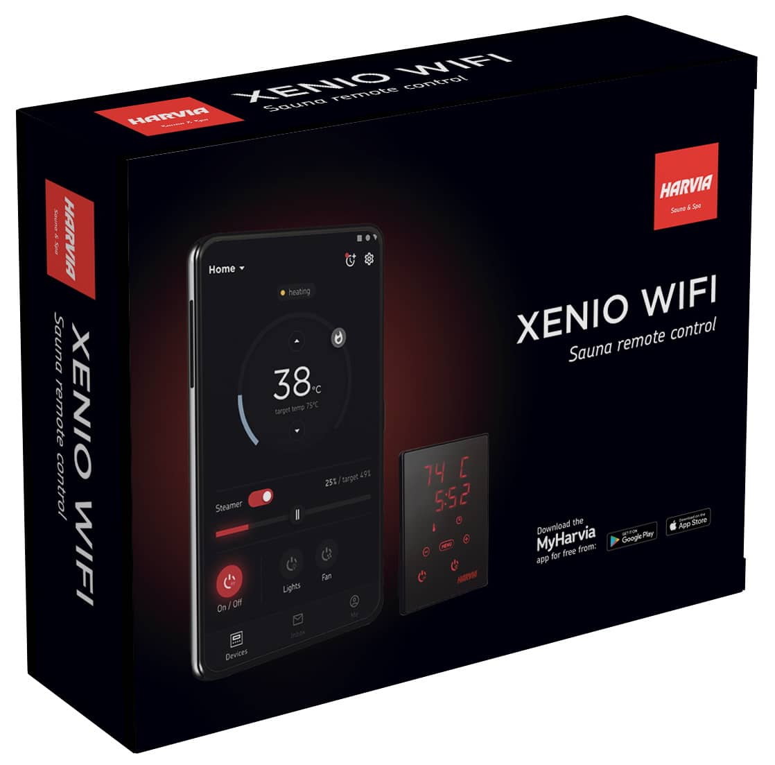 Панель управления Xenio WiFi MyHarvia remote kit в упаковке