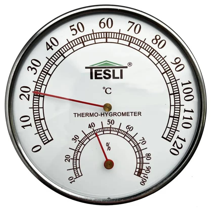 Термогигрометр Tesli D 125 мм для бани и сауны