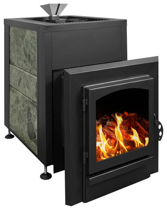 Дровяная каменка для сауны ПАЛ KL-20 PIS из серпентинита