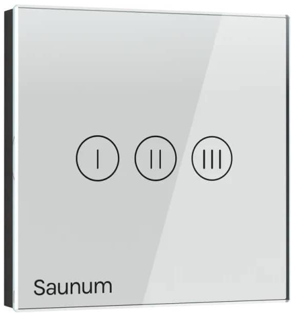 Белая панель управления климатической системой Saunum KLIM CONT BASE S