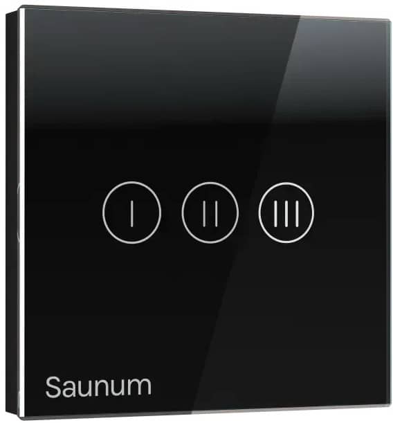 Черная панель управления климатической системой Saunum KLIM CONT BASE S