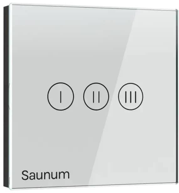 Saunum Base Anthracite с белой панелью управления